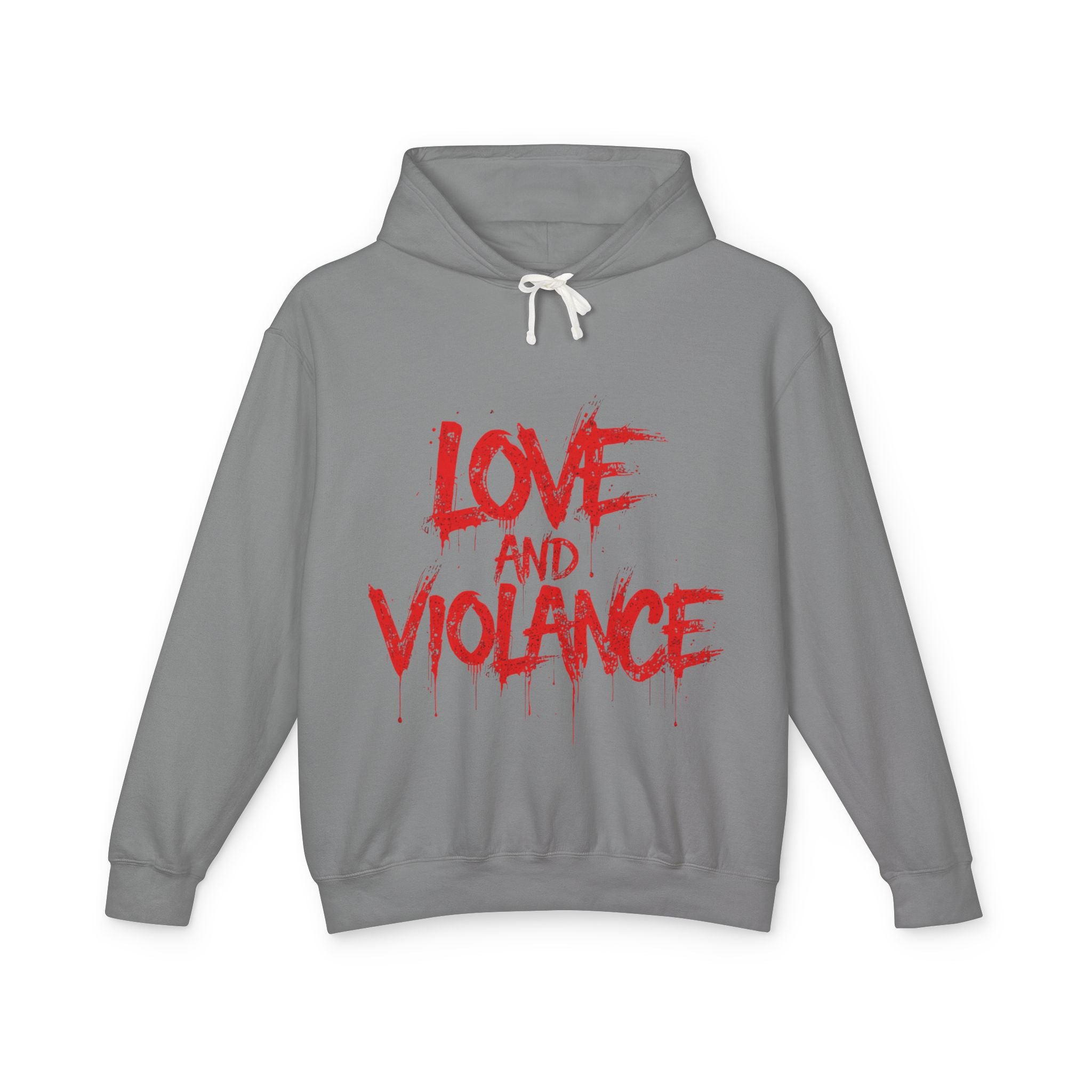 Hoodie — "Love and Violence" Graphic Pullover