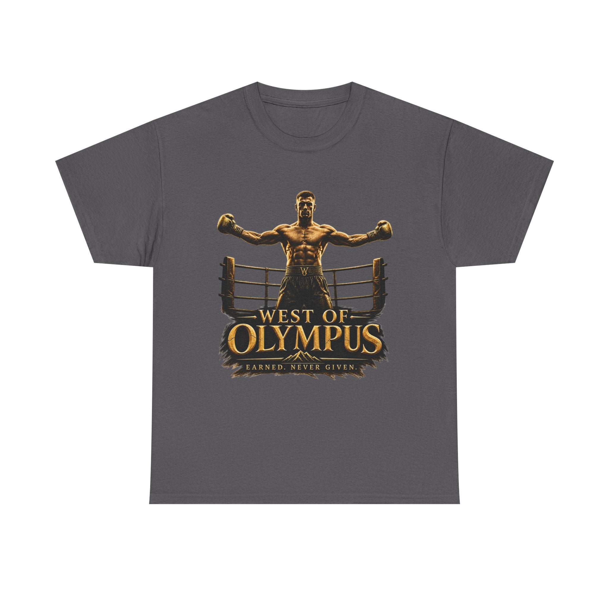 Boxer Champion T-Shirt – "West of Olympus" Gym Boxing Tee