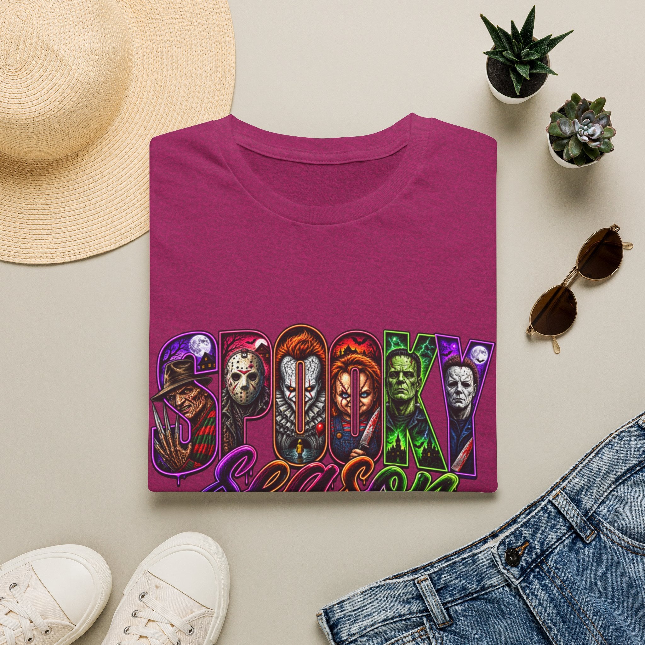 Spooky Season T-Shirt — Halloween Horror Movie Characters Graphic Tee