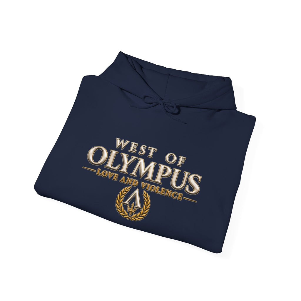 West of Olympus Hoodie — "Love and Violence" Mythic Graphic Sweatshirt