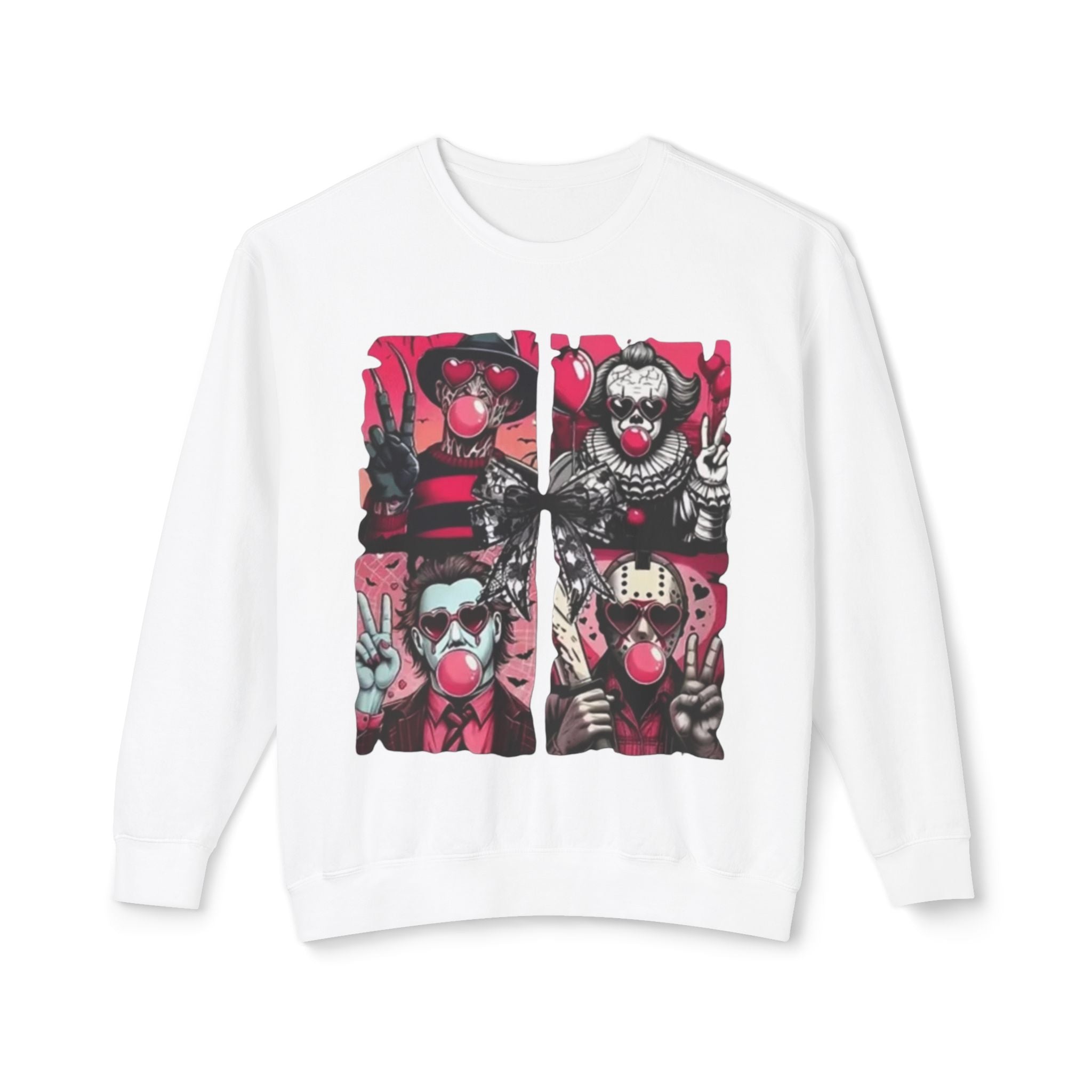 Creepy Clown Graphic Sweatshirt — Horror Circus Crewneck