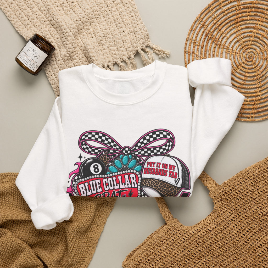 Sweatshirt — Blue Collar Brand Retro Heart & Sneaker Graphic Crewneck