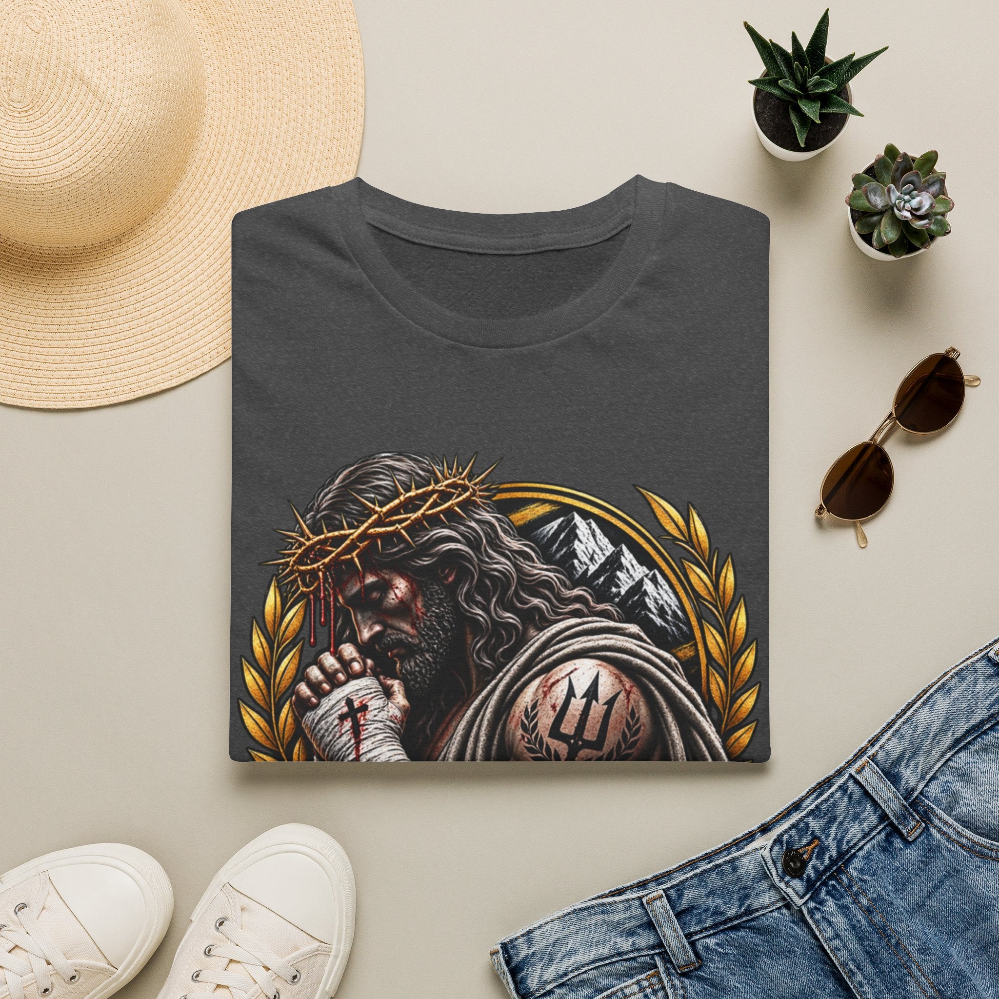 Saved Not Soft T-Shirt — Christian Jesus Crown of Thorns Faith Tee