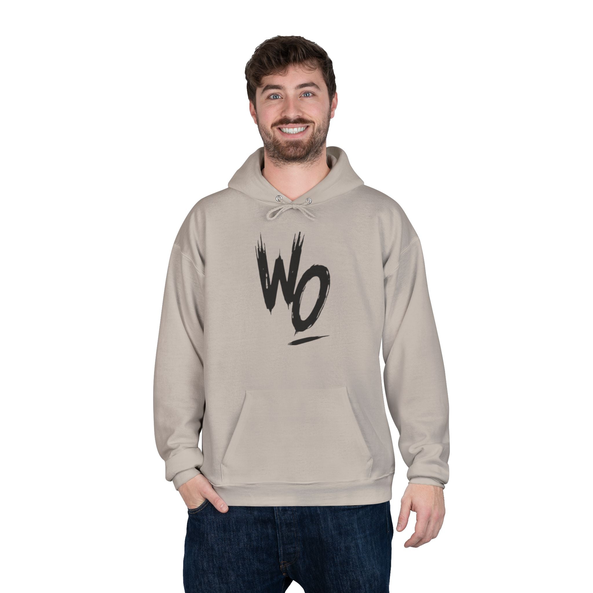 WO Brushstroke Hoodie — Minimal Graphic Pullover