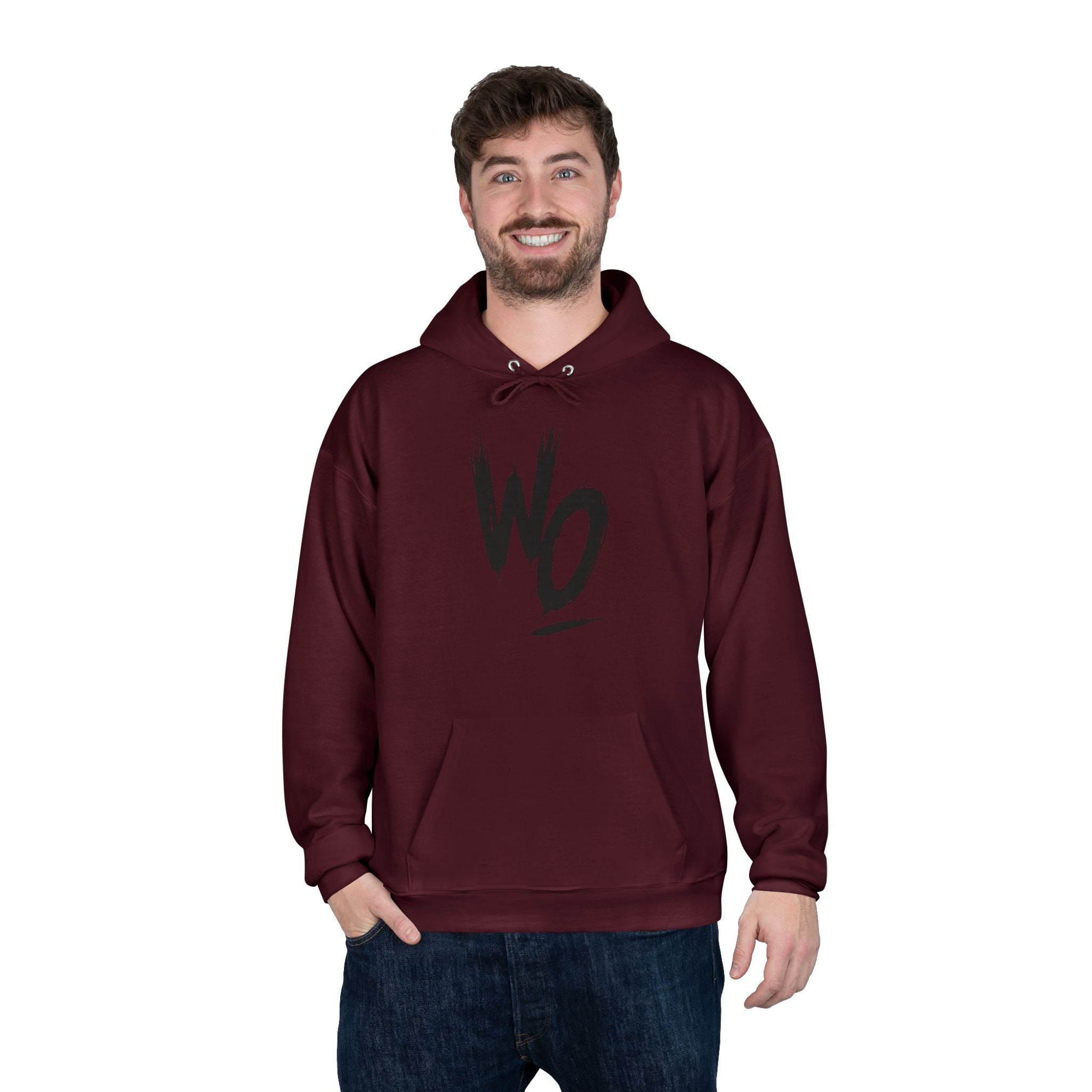 WO Brushstroke Hoodie — Minimal Graphic Pullover