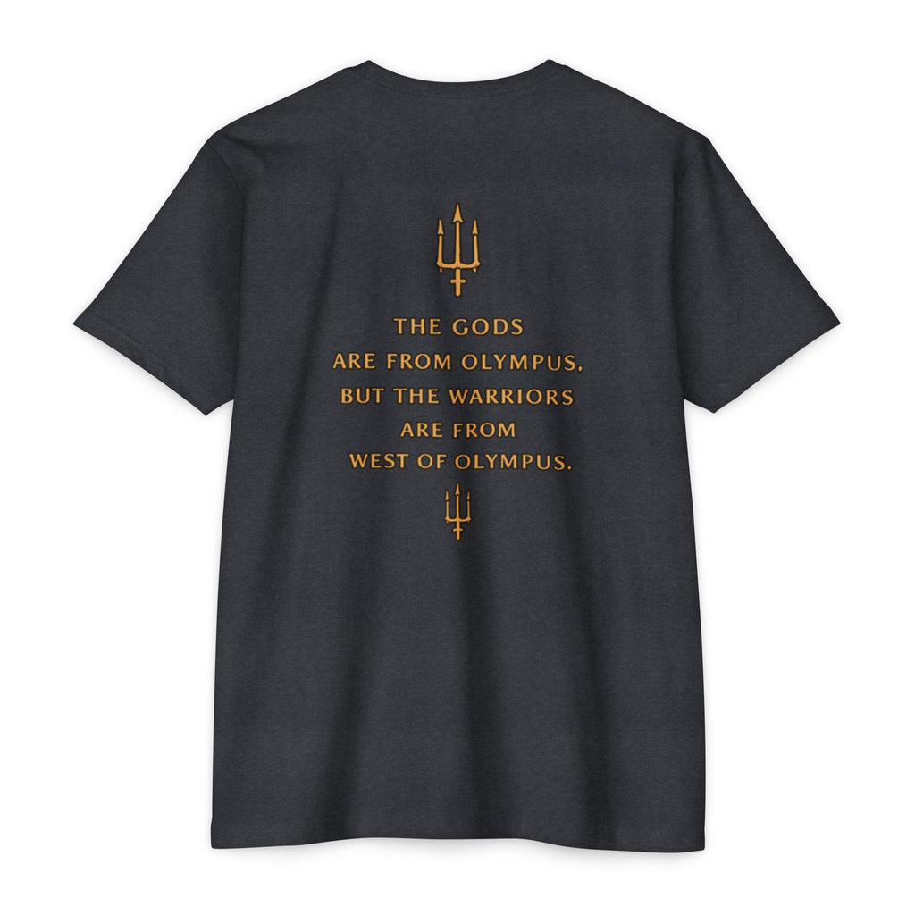 West of Olympus T-Shirt — Mythic Warrior Trident Design