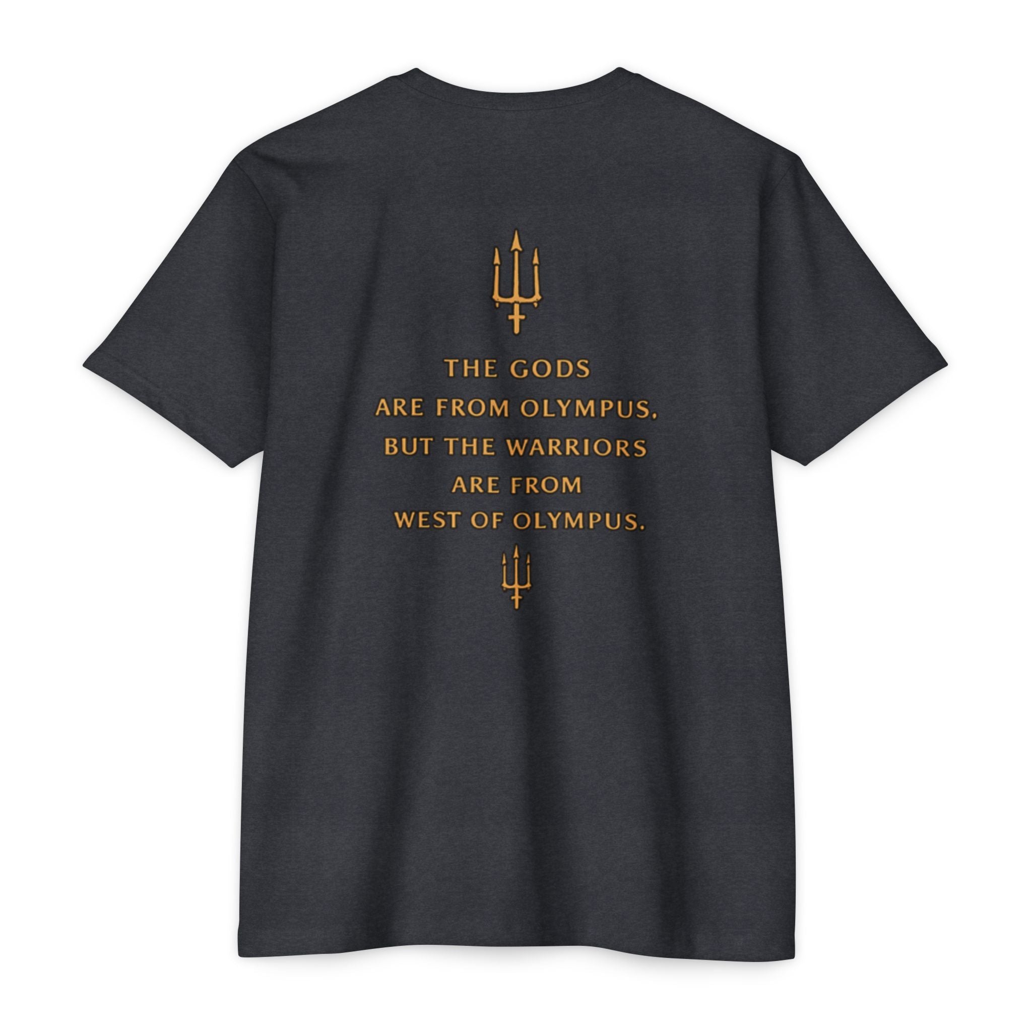 West of Olympus T-Shirt — Mythic Warrior Trident Design