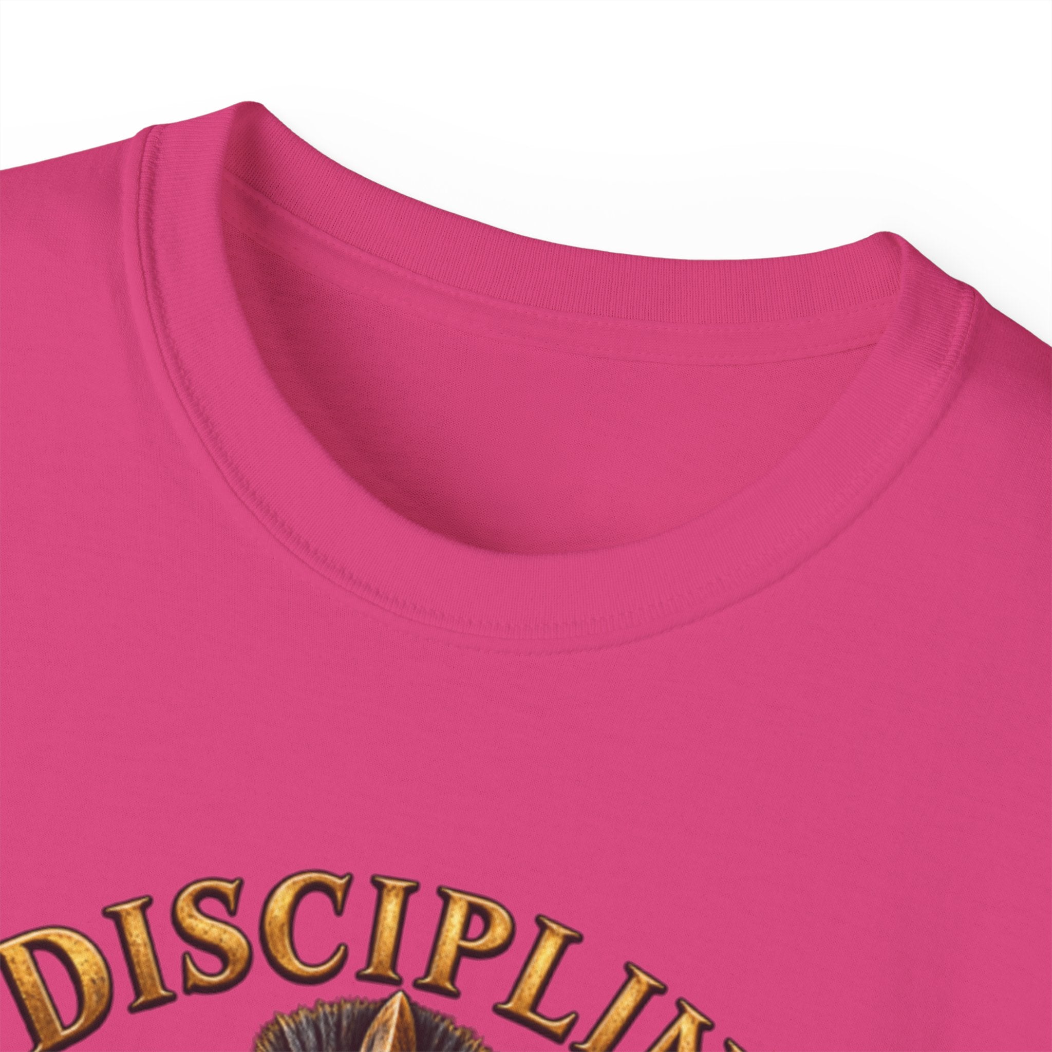 AA Discipline Over Destiny Tee — Forged Not Favored Spartan Helmet T-Shirt