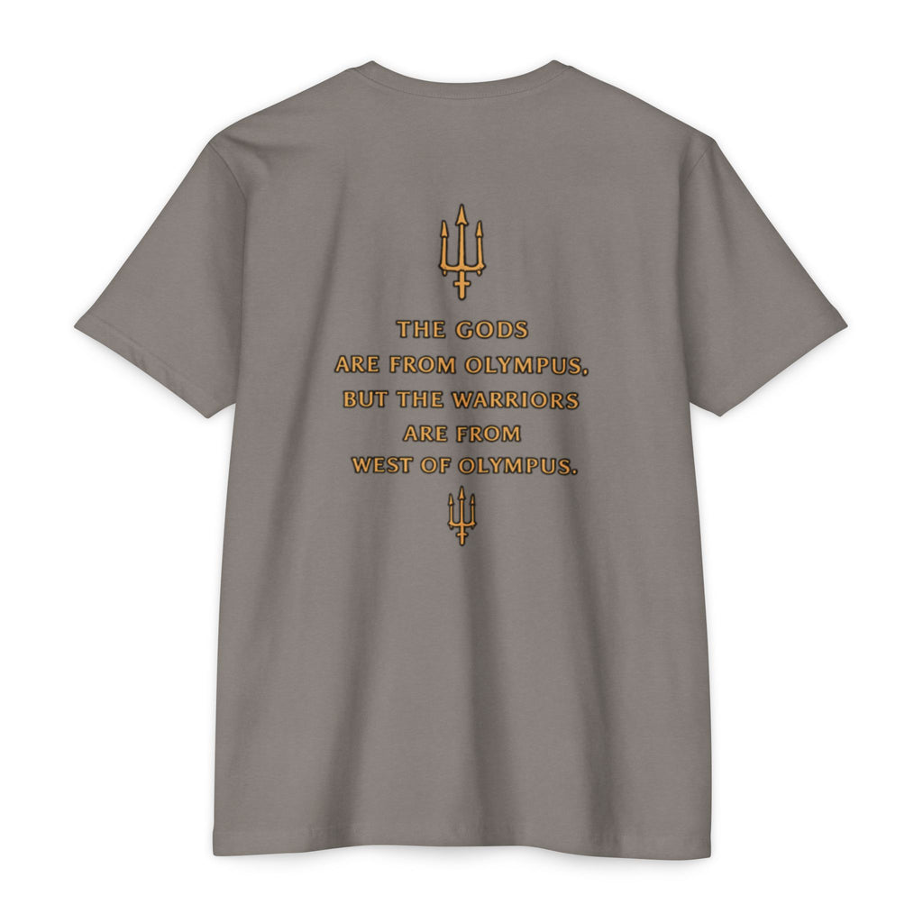 West of Olympus T-Shirt — Mythic Warrior Trident Design