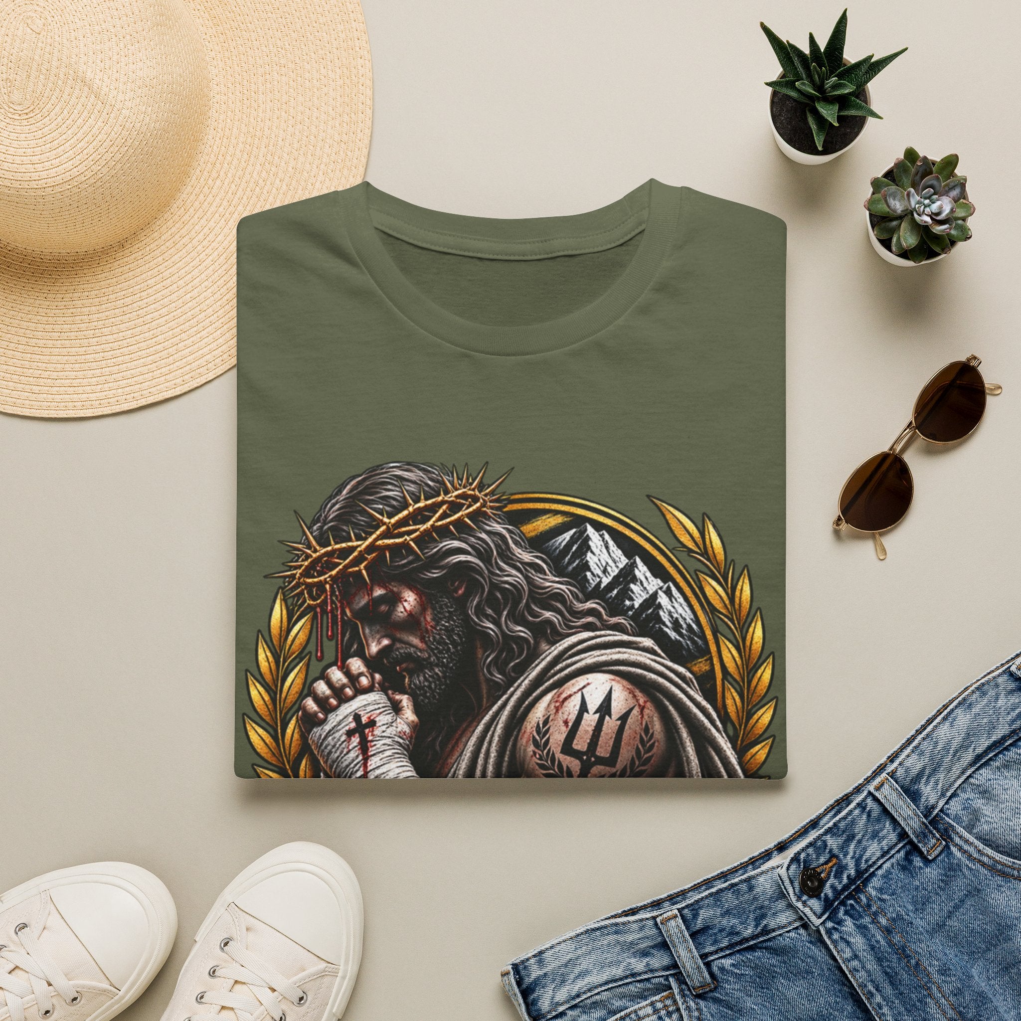 Saved Not Soft T-Shirt — Christian Jesus Crown of Thorns Faith Tee