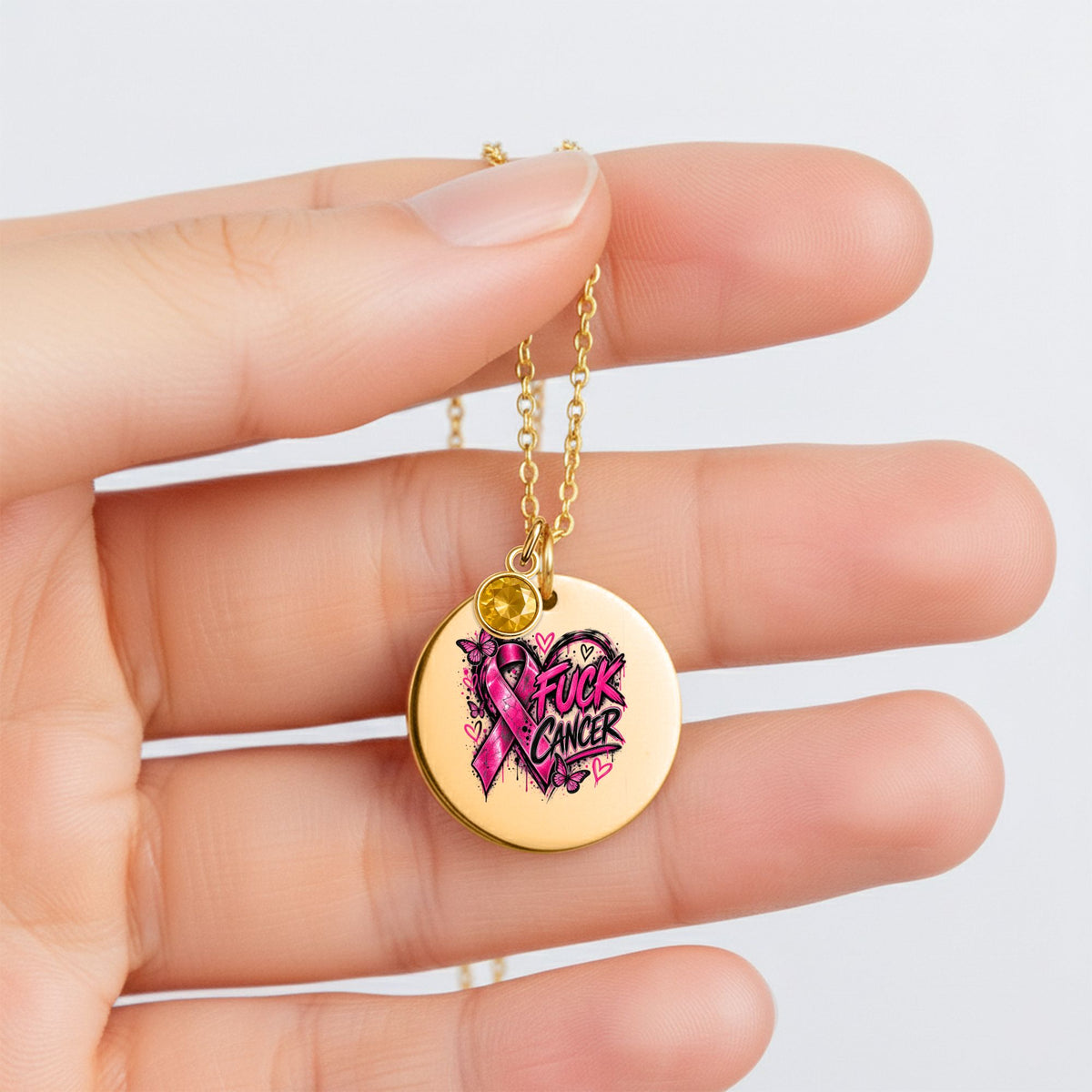 Coin Necklace F Cancer
